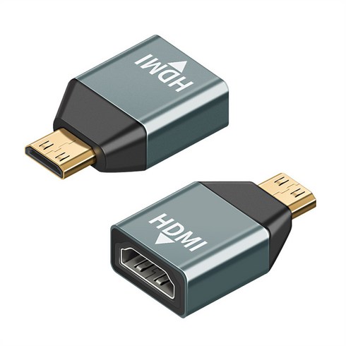 믹스MICS 알루미늄 HDMI v2.0 to Micro-HDMI Mini-HDMI 4K@60Hz 변환 젠더 HDMI 2.0출력 어댑터 연결 커넥터 1P, HDMI(F)-Mini(M), 1개