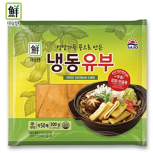 냉동유부 - 대림선 냉동유부, 1개, 즉석반조리식품, 300g