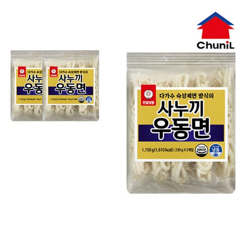 [자연맘스토리] 천일 사누끼 냉동 우동면 1.15kg x 3개
