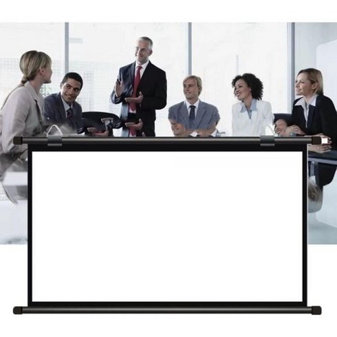 DIBAKO 40인치 풀다운 프로젝터 스크린 수동 3D 4K 영화 홈씨어터 HD 프로젝션 야외용 공용 디스플레이 월마운트 색상 40 크기 43