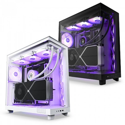 NZXT H6 Flow RGB Matte White 브라보텍 PC케이스