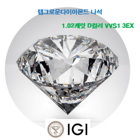 삼성금거래소 18K 랩그로운 다이아몬드 1.9캐럿 플라워 목걸이 - 1캐럿 랩그로운다이아몬드나석