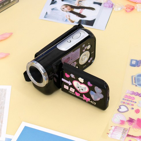 2023년 가성비 최고 디지털카메라 - 빈티지 캠코더 Y2K 레트로 비디오 소형 미니 카메라, 블랙