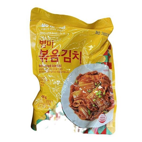 노브랜드 별미 볶음김치 400g x 2개 종이박스포장