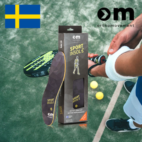 오쏘무브먼트 스웨덴 테니스 배드민턴 깔창 업그레이드버전, EU42 / 270mm, 1개