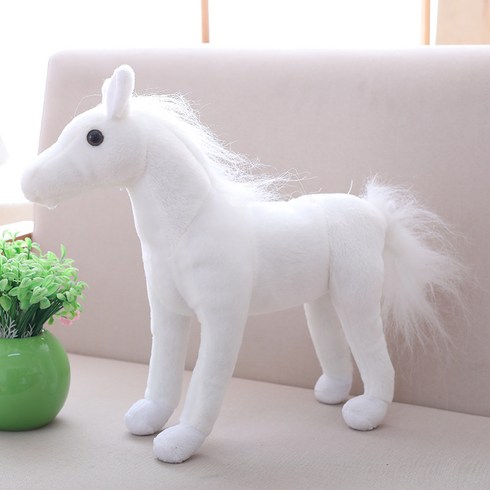 장식 소품용 말 인형 진짜같은 조랑말 동물 봉제 인형 무대 소품 애착, 5호, 30cm