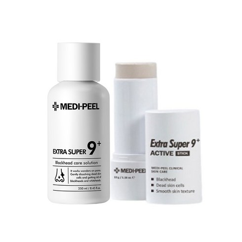 메디필 엑스트라 슈퍼9 플러스 피지연화제250ml(화장솜)+연화스틱 2종 모공타이트닝
