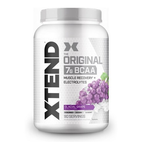 2023년 가성비 최고 bcaa - Scivation 싸이베이션 엑스텐드 오리지널 BCAA 글레이셜 그레이프 90서빙 1.3kg, 1190G, 1개