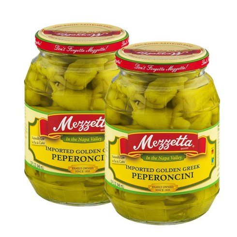 메제타 골든 페페론치니 피클 32oz(946ml) 2팩 Mezzetta Golden Greek Peperoncini, 2개, 946ml