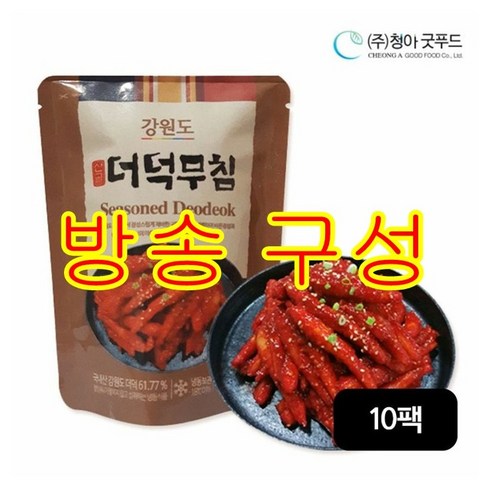 강원도산골더덕무침 강원도 산골 더덕무침 10팩, 10개, 100g