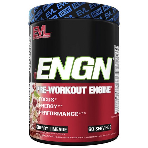 ev3장기렌트 - EVLUTIONNUTRITION ENGN 프리-워크아웃 엔진 체리 라임에이드 맛, 1개, 600g