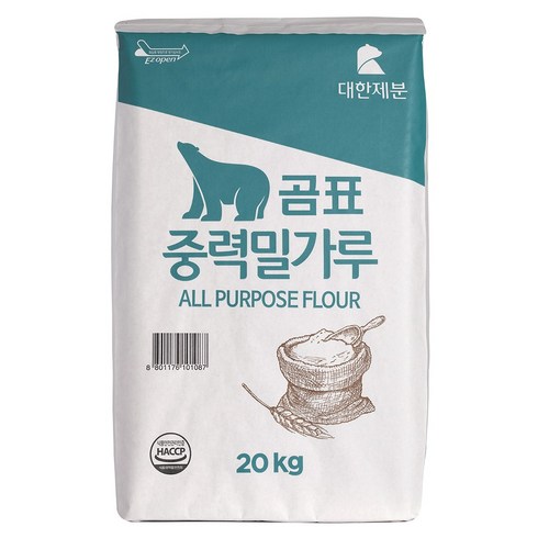 밀가루20kg - 곰표 중력밀가루, 20kg, 1개