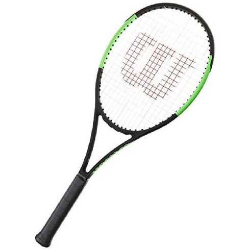 WILSON 윌슨 테니스라켓 테니스채 Blade 98 V6 어덜트 퍼포먼스 테니스 라켓 - 그립 사이즈 2-4 1/4 블랙/그린, Grip Size 2 - 4 1/4