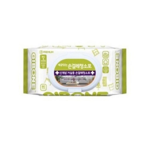 기본에 세균닦는 손걸레 청소포 캡형 80매, 6개