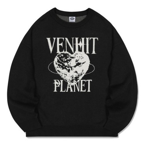 VENHIT PLANET 자카드 니트[BLACK]