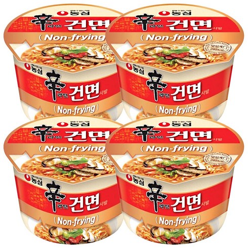 농심 신라면 건면 사발 77g, 4개