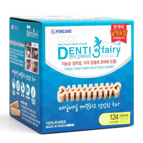 포켄스 덴티페어리 디스펜서 초소형견용 124p(SS), SS(124개입), 1개