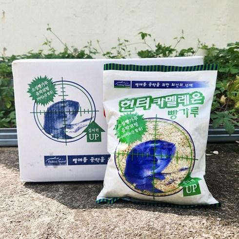 낚시여행 헌터 카멜레온 빵가루 - 녹색 벵에돔 빵가루 집어제 1박스(12개입)