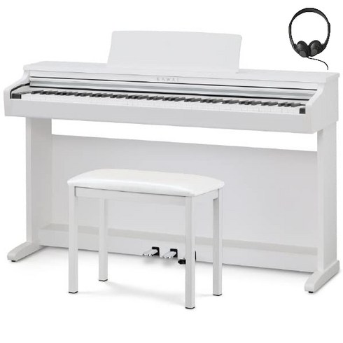 [CN201보다 구입하기 쉬운 가와이 안심 입문 모델]KAWAI 디지털 피아노 반응형 해머 액션 88 건반 헤드폰 & 피아노 의자 부착 어린이부터 어른까지 KDP120 (추가 W 프리미엄 화이트 새틴조)