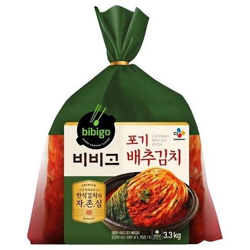 비비고 포기배추김치(더풍부한맛)3.3kg, 3.3kg, 1개