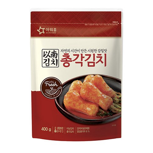 아워홈 총각김치 400g x5개 밑반찬, 5개