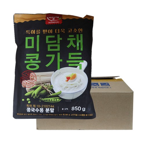 삼육두유 두유면 180g 20팩 콩국수분말 50g 10팩 비빔소스 50g 10팩 - 미담채 콩가득 콩국수용분말850g 10개 1박스, 850g