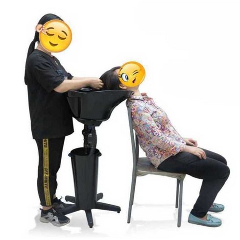 머리감겨주는기계 환자 머리감는 대야 간병 미용실, 샴푸대야 + 워터 펌프