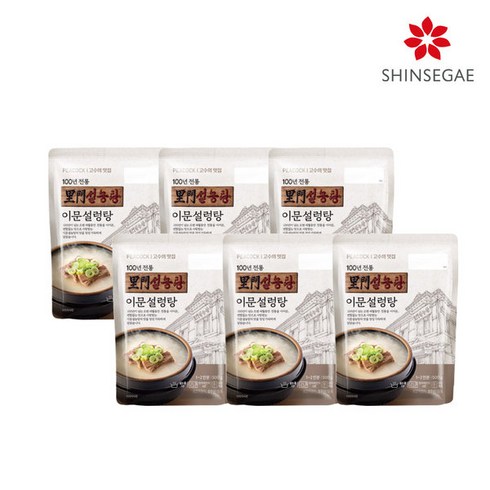 이문설렁탕  500g  8팩 - 피코크 이문 설렁탕, 6개, 500g