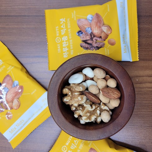 1DAY NUTS 하루한줌 믹스넛 50봉 ((20g x 10봉입) * 5) 하루견과 답례품 선물, 20g, 50개