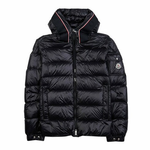 몽클레어 명품명품몽클레어 PAVIN 파빈 로고패치 다운 남성 숏 패딩 후드 자켓 블랙 1A00051 5