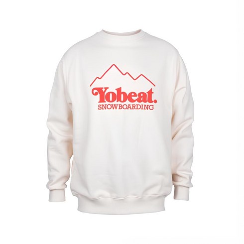 2023년 가성비 최고 요비트 - 요비트 YOBEAT LOGO CREWNECK CREAM 스노우보드 크루넥 티셔츠 스웻 셔츠 맨투맨