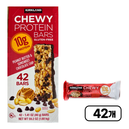 커클랜드 글루텐프리 프로틴바 코스트코 단백질바, 42개, 1.68kg