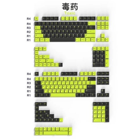 gmk wob bow p5 - 키캡 GMK 일루션 WOB BOW P5 Wavez 8008 클래식 블루 모던 돌치 라이트 키캡 ABS 샷 체리 필 1 세트 신제품, 한개옵션2, 05 Toxic, 한개옵션1