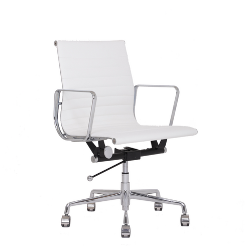 임스체어 eames chair 디자이너 사무실 디자인 컴퓨터 고급 1인용 사무용 오피스 의자 명품 가죽 인테리어 EA117 휘게 체어, 인조가죽(PU) - 화이트, 1개