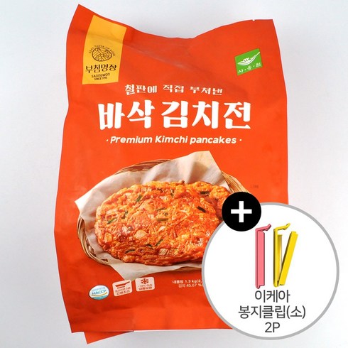 코스트코 사옹원 부침명장 바삭 김치전 1.3kg(130g x 10개입) + 이케아 봉지클립(소) 2P, 1.3kg