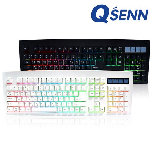 바다소금저소음 - QSENN DT35 106 ABS 게이밍 유무선 기계식 키보드 풀윤활 가스켓 블랙 (하이무저소음바다소금), QSENN DT35 106 ABS 게이밍 기계식 키보드