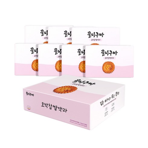 꿀먹은 호박약과 고구마약과 세트 - 꿀이구마 호박 찹쌀 약과, 600g, 8개