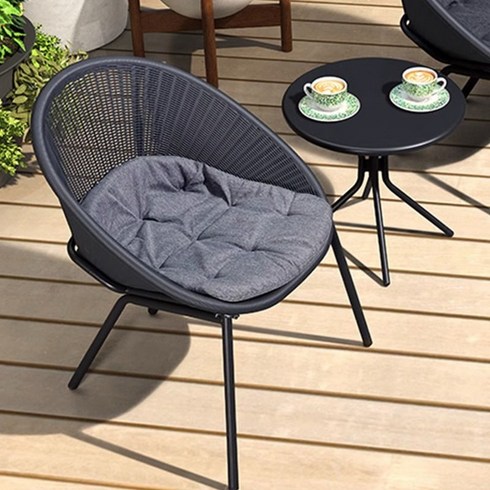 라운지 체어 북유럽 유럽풍 디자인 카페, 6. 그레이색 의자 + 커피 테이블