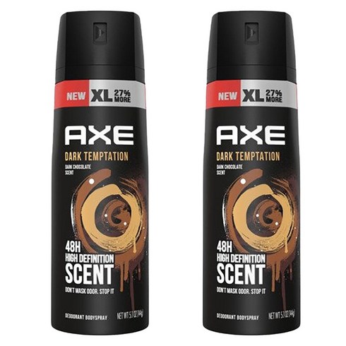 AXE 다크 템프테이션 데오드란트 스프레이 다크초콜릿향 144g 2팩, 2개