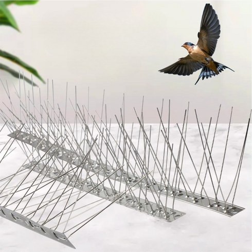 Life Rhythm 비둘기 퇴치 에어컨 실외기 버드 스파이크 촘촘형 25cm 50cm 5세트 구성, 50cm*5, 5개