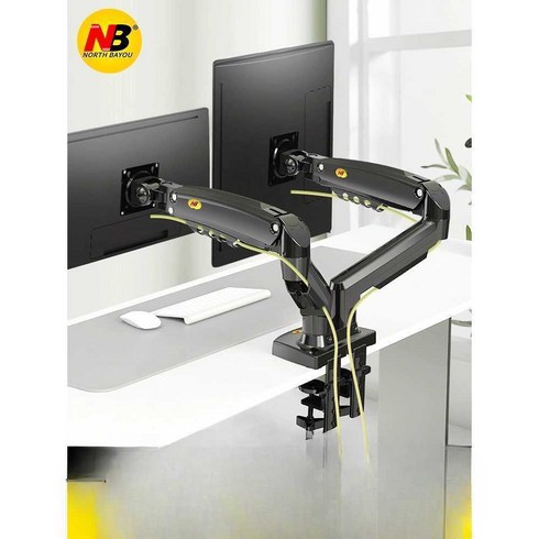 NBF100 NBF100A 암 스탠드 모델 컴퓨터 듀얼, 플래그십 모델 F195A(블랙) 확장형 암