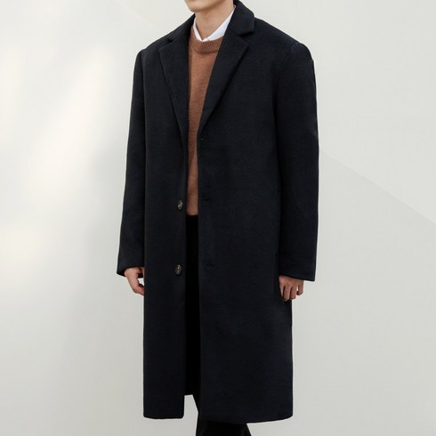 2023년 가성비 최고 오버핏울코트 - 지오엠 남자 겨울 오버핏 울 싱글 코트