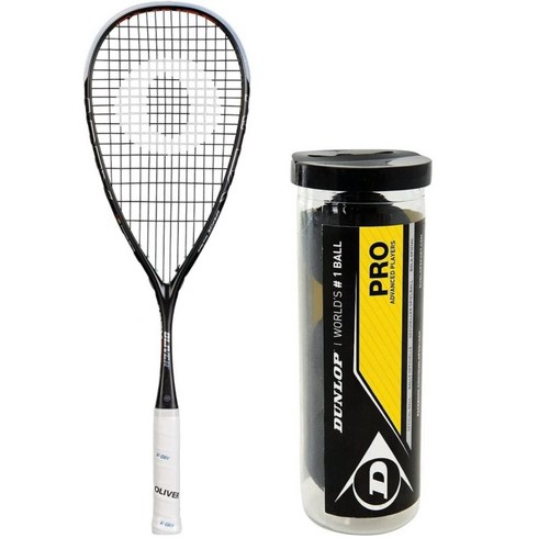 올리버 APEN 500 스쿼스 라켓 챔피온 에디션 + Dunlop PRO 스쿼시 볼 - 튜브 3개