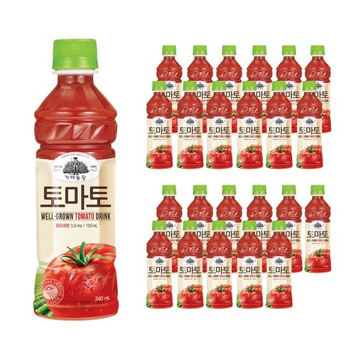 토마토주스 - 가야농장 토마토농장 주스, 340ml, 24개