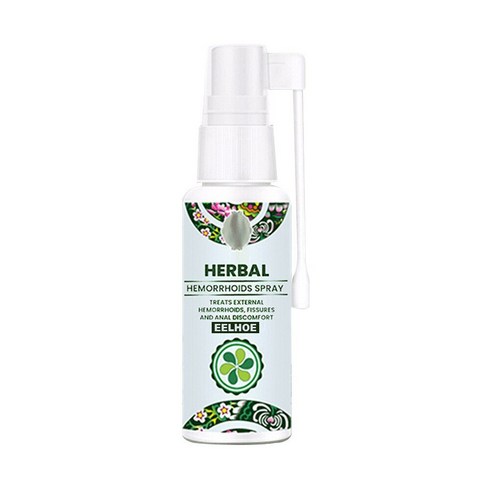 30ml 100% Powerful Hemorrhoids Treatment Agent Natural Herbal Hemorrhoids Spray Relieve Anal Pain H, 하나, 1개