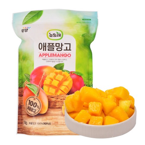 냉동 애플망고 다이스 1kg, 10개
