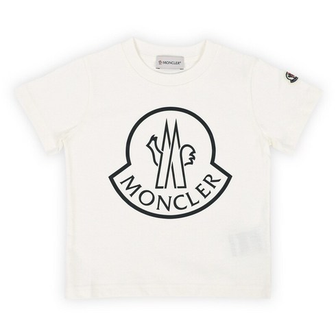 디몬트 24 S/S 몽클레어 키즈 맥시 로고 모티프 반팔(아이보리) 8C00020 83907 034 8 10A