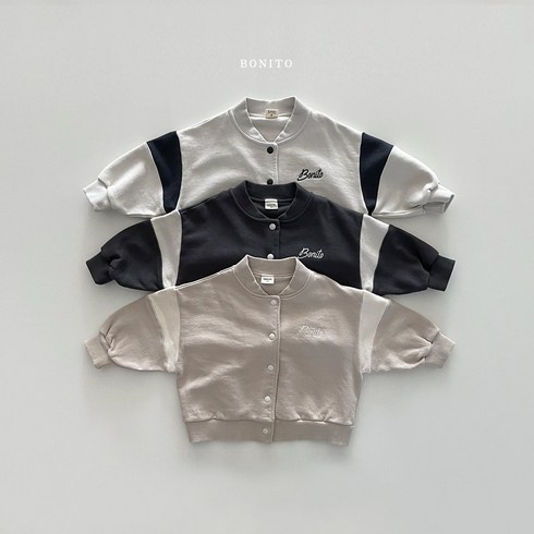 24봄 보니토 보니토쭈리배색JP(12M~XL) 키즈 아동 베베 등원복 점퍼 자켓