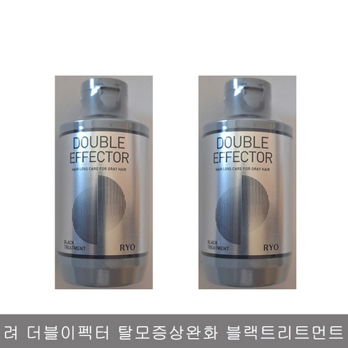 려더블이펙터 - 려 더블이펙터 탈모증상완화 블랙 트리트먼트, 110ml, 2개