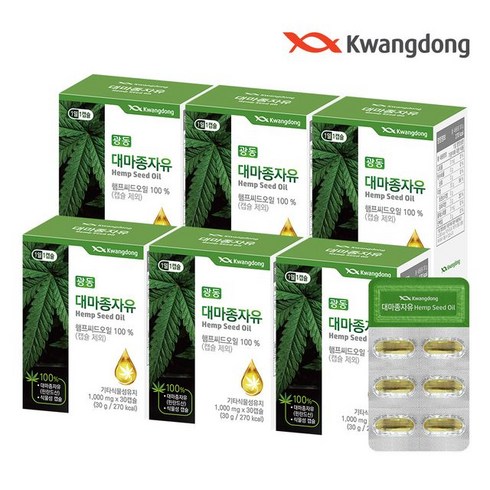 광동 [광동] 대마종자유 1000mg, 30정, 6개